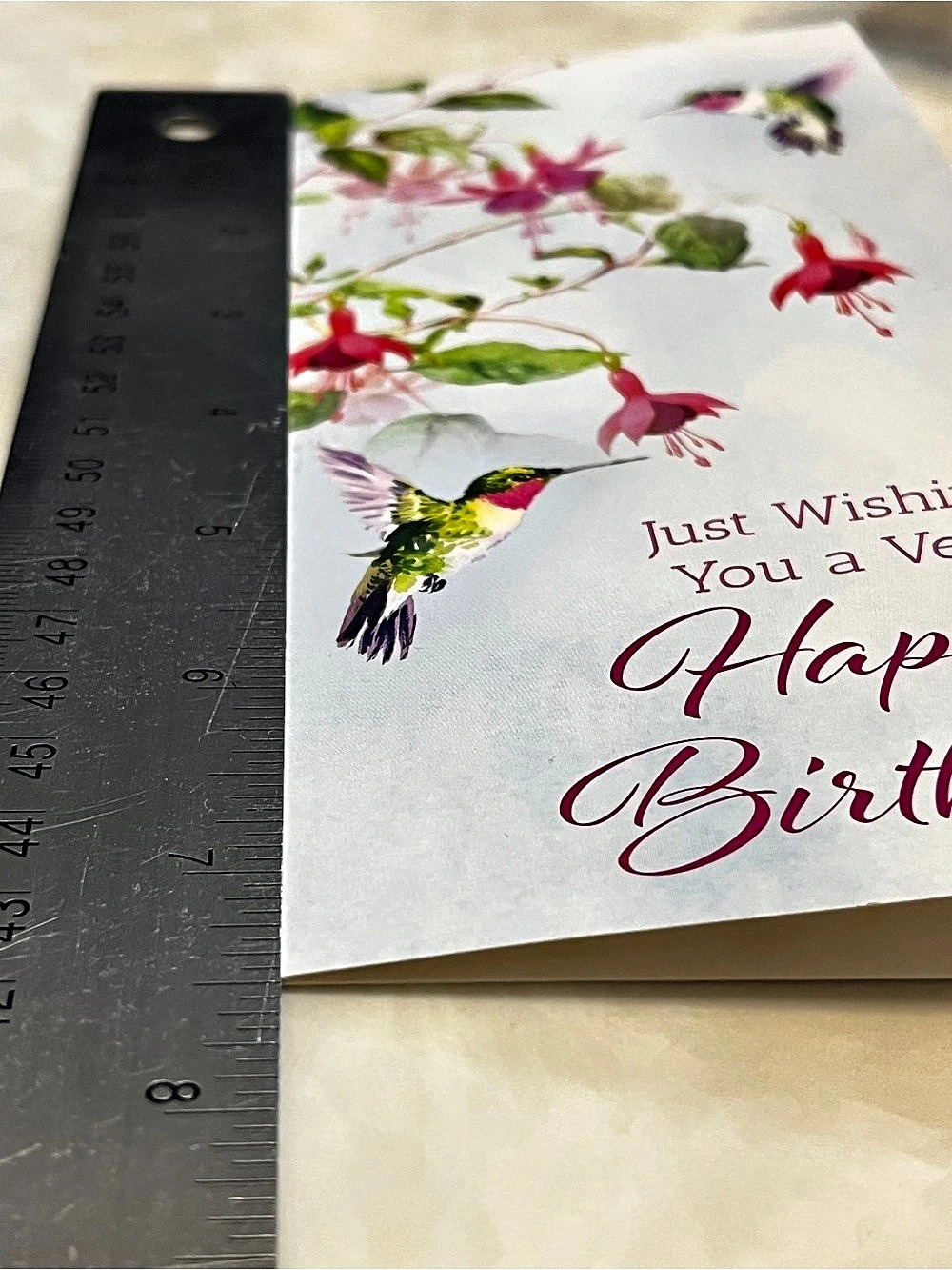 ✨2/$15✨ Birthday card “Just Wishing You a Very Happy Birthday” Hummingbird - Picture 5 of 10